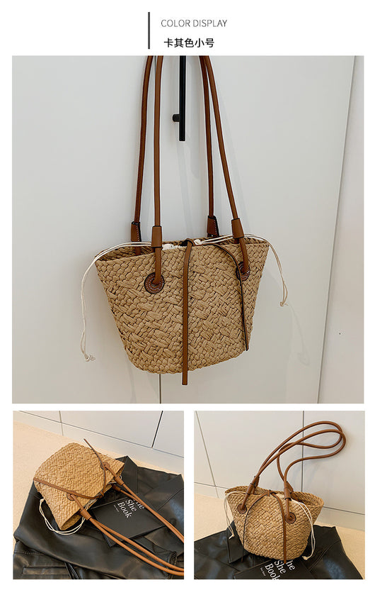 Bolsa Tejida de Gran Capacidad Multiuso con Asa de Hombro - Image 20