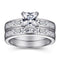 Anillo de Plata Esterlina para Mujer con Circonita Simulada