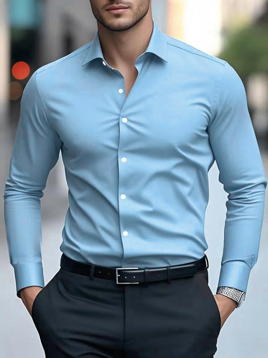 Camisa Blanca Formal Slim Fit para Primavera y Otoño - Image 11