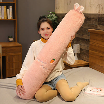 Almohada Cilíndrica de Peluche Conejo Removible y Lavable - Image 2