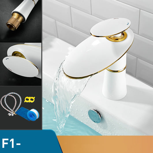 Grifo Lavamanos Cascada en Cobre Puro Diseño Creativo - Image 13