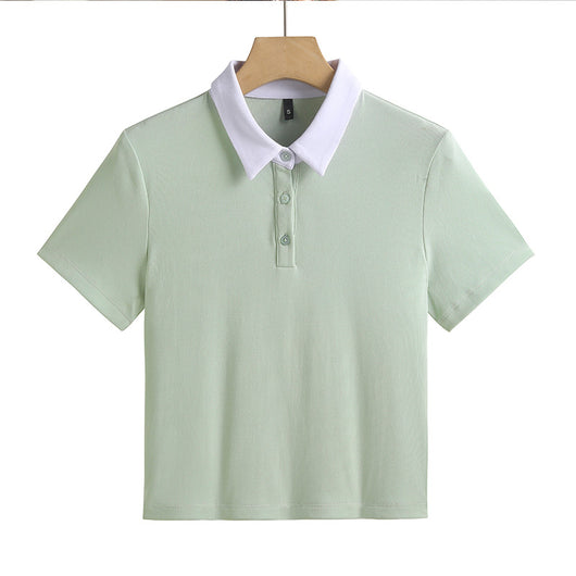 Short Cintura Alta Contrastado Slim Fit Algodón Stretch - Image 8