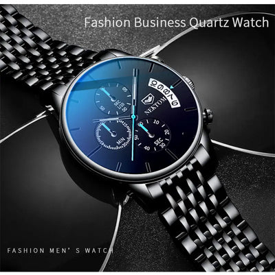 Reloj de Acero Inoxidable para Hombre con Cierre Mariposa y Movimiento de Cuarzo - Image 8