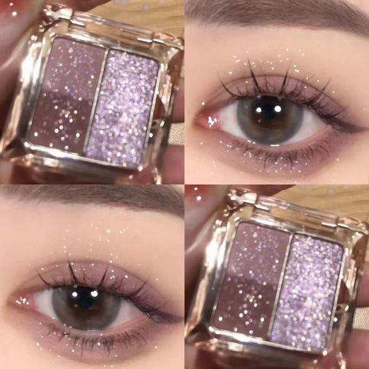 Paleta de Sombras Iridiscentes con Lentejuelas Rosa y Púrpura - Image 12