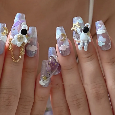 Stickers de Uñas Artísticas Temática Astronauta - Image 6
