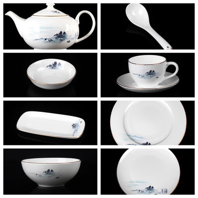 Juego de Vajilla de Porcelana Ósea Premium para el Hogar - Image 14