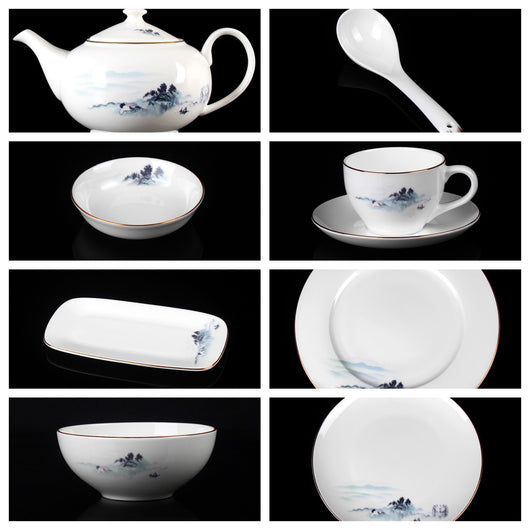 Juego de Vajilla de Porcelana Ósea Premium para el Hogar - Image 14
