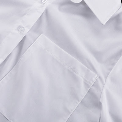 Vestido Sastre Blanco con Solapas y Mangas Largas de Cintura Alta - Image 21