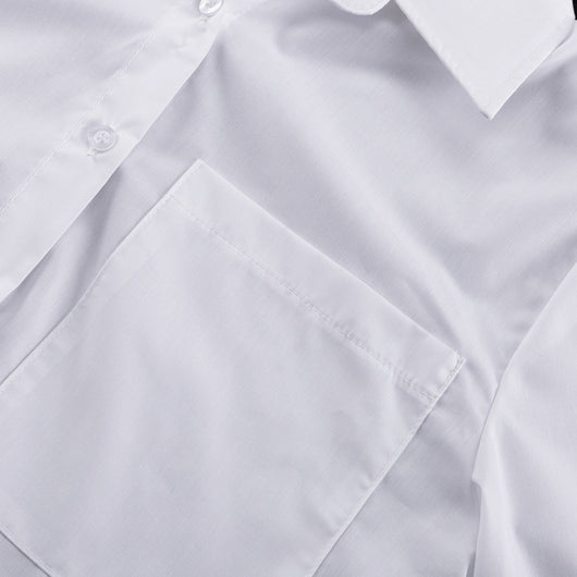 Vestido Sastre Blanco con Solapas y Mangas Largas de Cintura Alta - Image 21