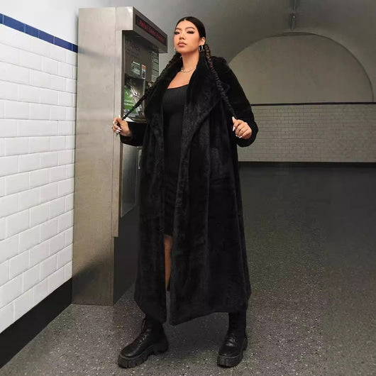 Abrigo Largo Elegante Estilo Europeo y Americano para Mujer - Image 5