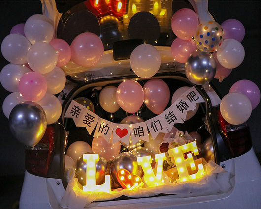 Kit Decorativo Sorpresa para Maletero - Globos Románticos para Propuesta, Confesión y Celebraciones - Image 5