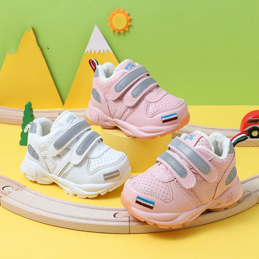 Zapatos Deportivos Acolchados de Felpa para Niños y Niñas