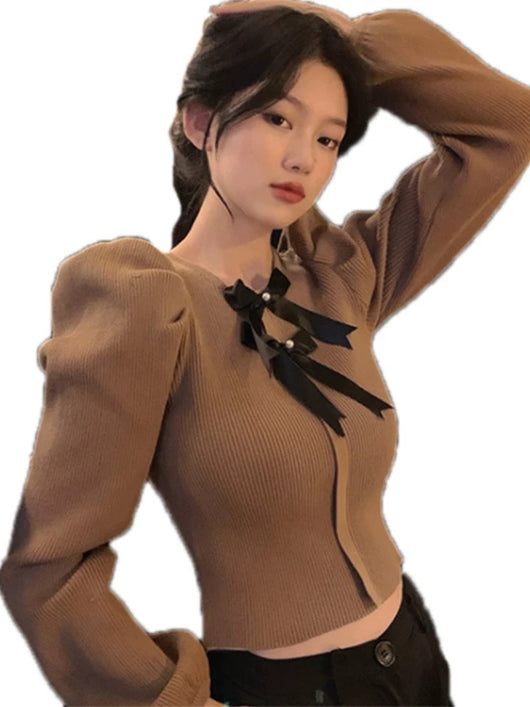 Blusa Cuello Redondo Estilo Francés con Detalle de Lazo - Image 6