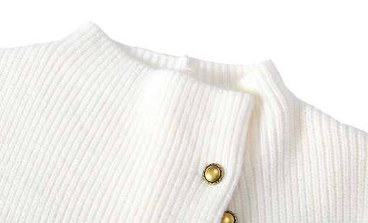 Suéter Casual para Hombre con Cuello Mao y Botones Sesgados - Image 36