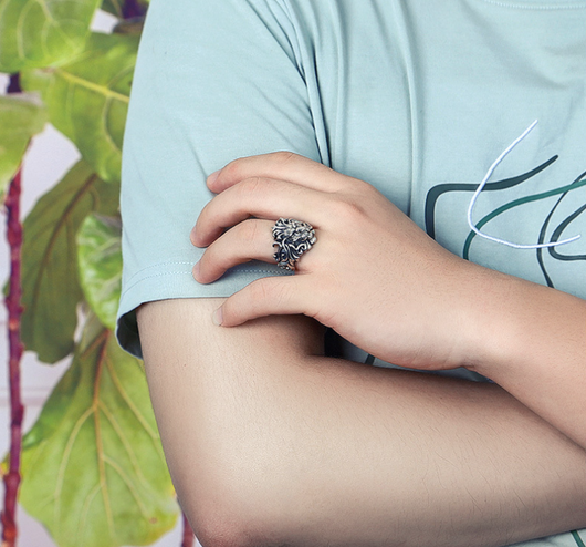 Anillo Vintage Cabeza de León Agresivo - Image 12