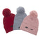 Gorro Tejido Grueso con Bordado de Lana y Terciopelo