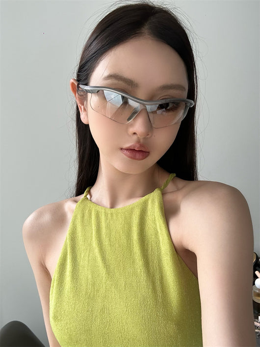 Blue frame sunglasses with blue mirrored lenses, ideal for outdoor sports and fashion wear. - Image 13