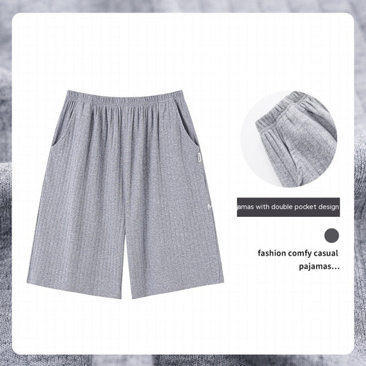 Pantalones Pijama Modal Hombre Verano Algodón Sueltos Casuales - Image 10
