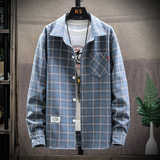 Camisa Casual Hombre Estilo Coreano Moderna con Volantes - Image 12