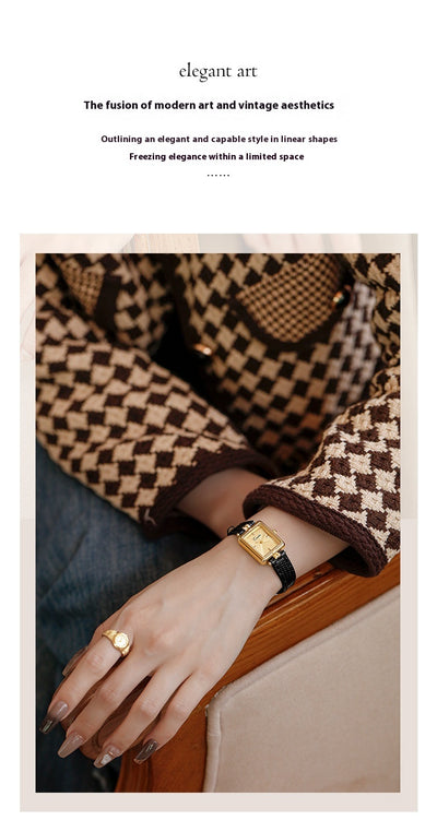 Reloj Cuadrado Minimalista Luxury para Mujer - Diseño Retro Sofisticado - Image 8