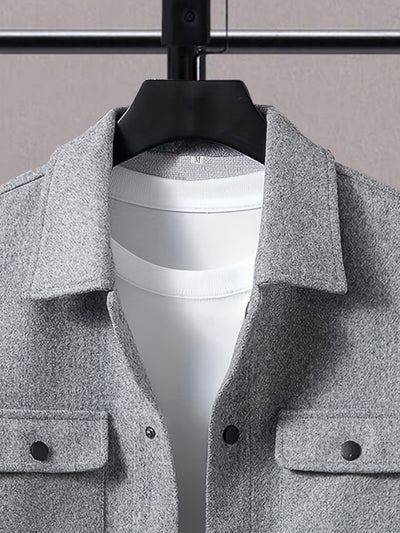 Abrigo Elegante para Hombre con Botones y Bolsillos de Solapa - Image 19