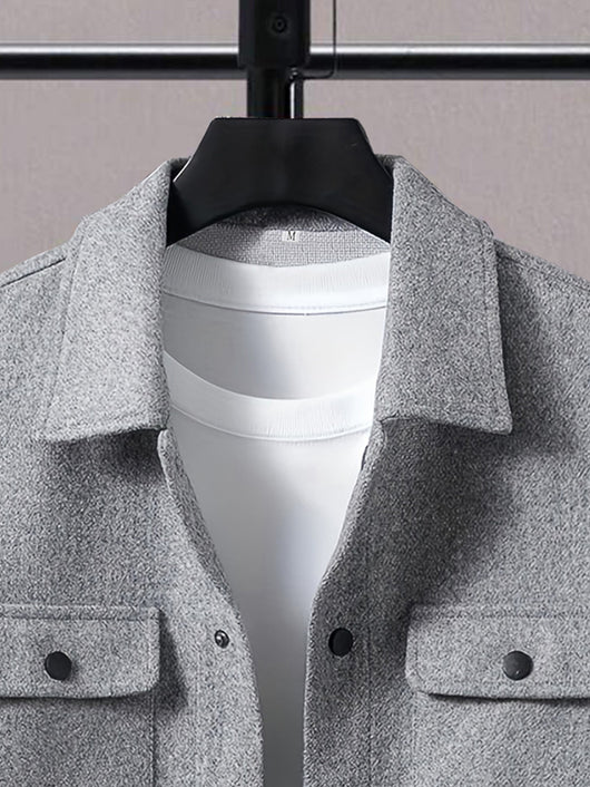Abrigo Elegante para Hombre con Botones y Bolsillos de Solapa - Image 19