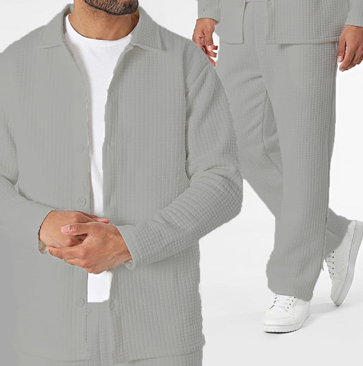 Blazer Antiarrugas a Cuadros con Solapa Clásica - Image 9