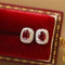 Aretes de Oro Puro con Rubí Natural y Diamantes Rojo Sangre de Paloma