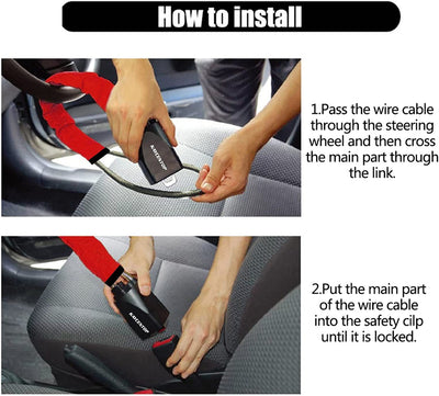 Candado Antirrobo de Acero para Volante con Cable de Seguridad - Image 10