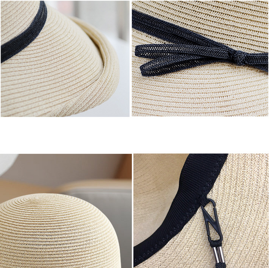 Sombrero Bucket Plegable Estilo Hepburn de Paja - Image 15