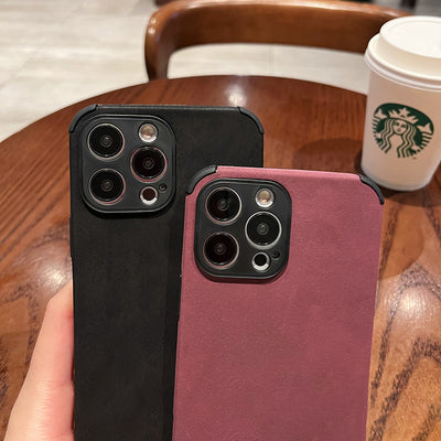 Funda de Teléfono de Pelaje Suave en Colores Lisos - Image 3