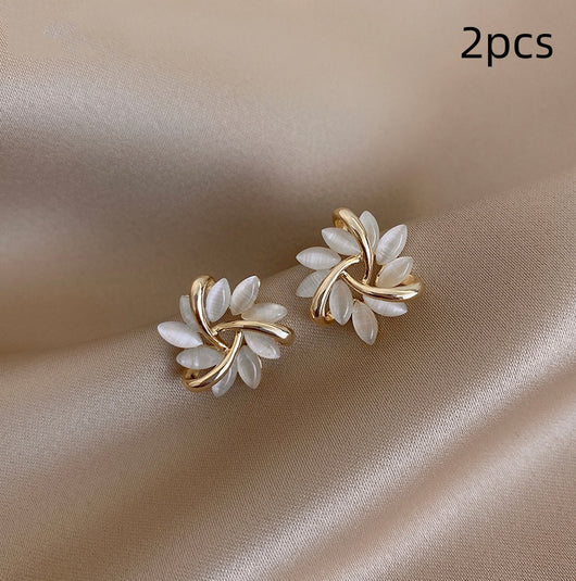 Aretes Geométricos de Ojo de Gato con Ópalo de Alto Sentido - Image 11