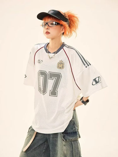 Polo Deportivo Mesh Estilo Universitario para Verano - Image 10