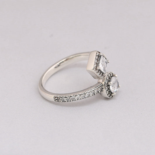 Anillo de Diamante en Plata 925 Estilo Europa y Estados Unidos - Image 7