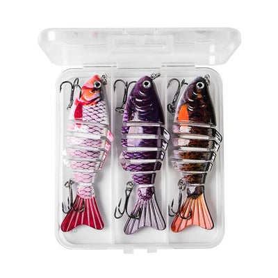 Kit de 3 Señuelos Artificiales Articulados para Pesca - Image 5