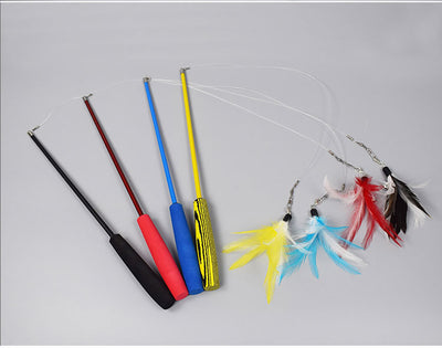 Caña de Pescar Interactiva para Gatos con Plumas Retráctil de 3 Secciones - Image 15