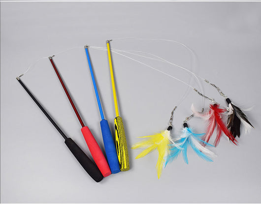 Caña de Pescar Interactiva para Gatos con Plumas Retráctil de 3 Secciones - Image 15