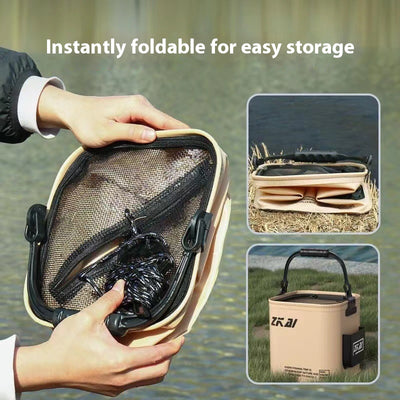 Cubo Plegable Multifuncional para Pesca y Transporte de Agua - Image 3