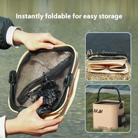 Cubo Plegable Multifuncional para Pesca y Transporte de Agua - Image 3