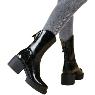 Botas Martin con Tacón Grueso Slim - Versátiles para Cualquier Ocasión - Image 13