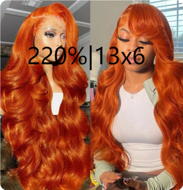 Diadema de Cabello Rizado Ondulado Naranja - Extensión Capilar Voluminosa Tipo Real - Image 7