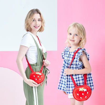 Bolsa Bandolera Infantil Diseño Fresa - Cartera Cruzada para Niños