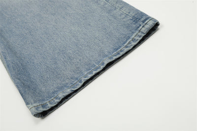 Jeans Skinny Ajustados con Patrón de Rayo Estilo Calle Americana para Hombre - Image 10