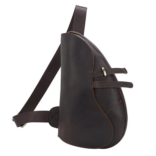 Bolsa de Pecho Retro en Cuero - Mochila Cruzada para Deportes y Viajes