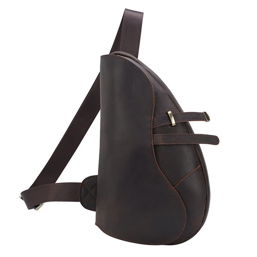 Bolsa de Pecho Retro en Cuero - Mochila Cruzada para Deportes y Viajes