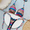Bikini Estampado con Letras y Cordones Ajustables