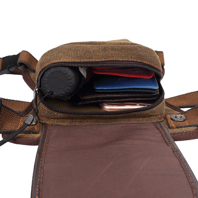 Bolsa Táctica de Lona para Exteriores - Riñonera Cruzada Ajustable - Image 10