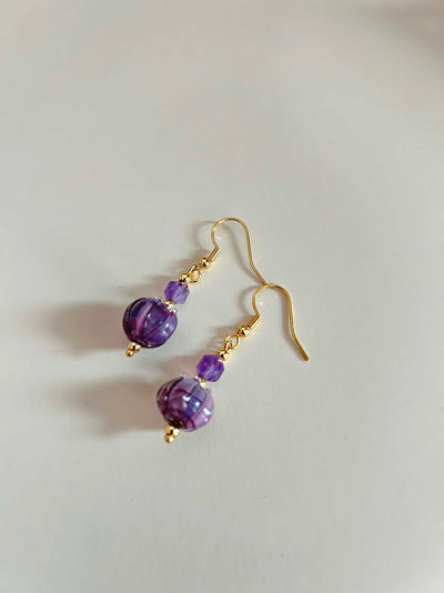 Aretes de Amatista Natural Púrpura Nine Fire - Image 5