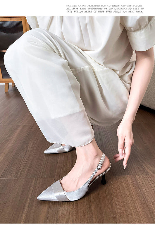 Sandalias de Tacón Stiletto Punta Cerrada para Mujer - Image 11