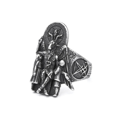 Anillo de Acero Inoxidable Estilo Punk para Hombre Steel Warrior - Image 5